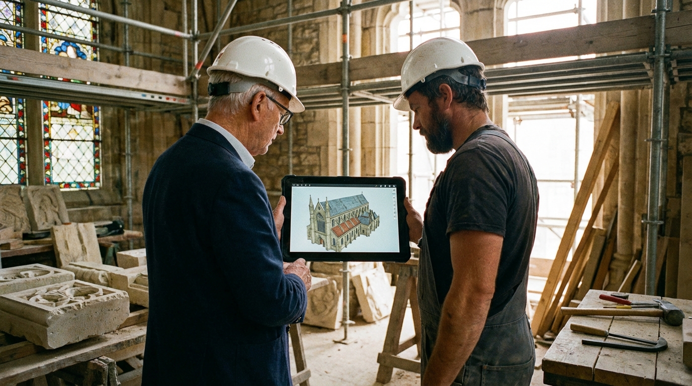 Suivi de chantier restauration patrimoine – La solution Illuminis